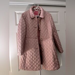 Kate Spade Skirted Quilted Bow Coat Pink in Large Size.